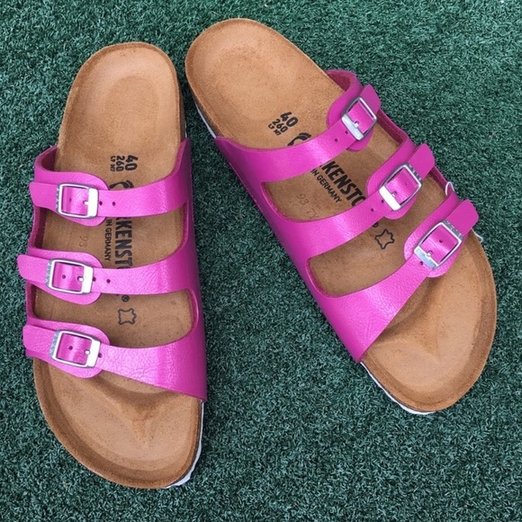 Birkenstock Shoes - NWT Birkenstock Florida Slide Sandal Magenta 40
